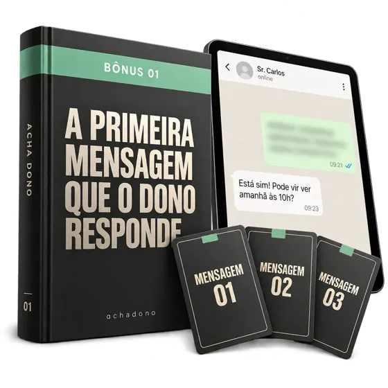 Capa do bônus 1: A PRIMEIRA MENSAGEM QUE O DONO RESPONDE