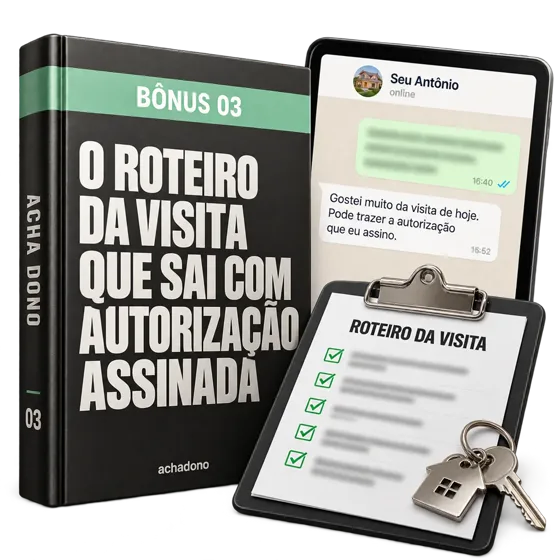 Capa do bônus 3: O ROTEIRO DA VISITA QUE SAI COM AUTORIZAÇÃO ASSINADA